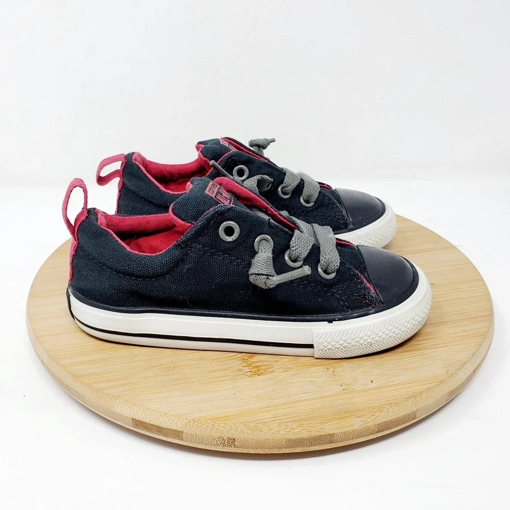 Converse Sneaker Kids 8 Toddler Black Red Chuck Taylor All Star Street Shoes Boy